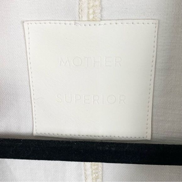 MOTHER Superior ‘The Smoker’ Chalk Denim Jacket Sz S Winter White Casual Chic - Picture 4 of 12